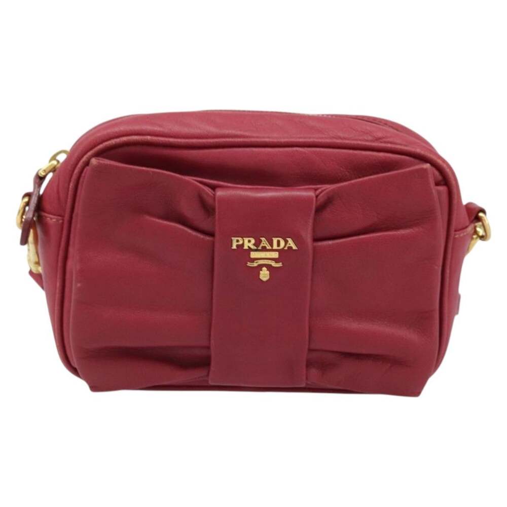 Prada Leather Shoulder Bag Pink